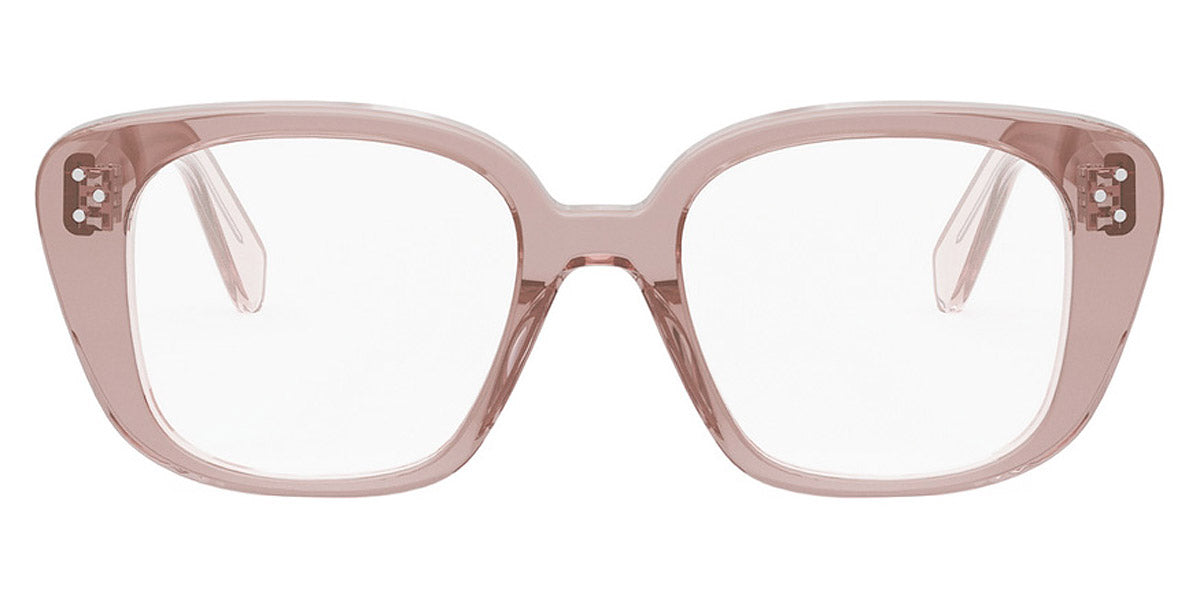 Celine® CL50136I CLN CL50136I 074 51 - Shiny Transparent Rose Caramel Eyeglasses
