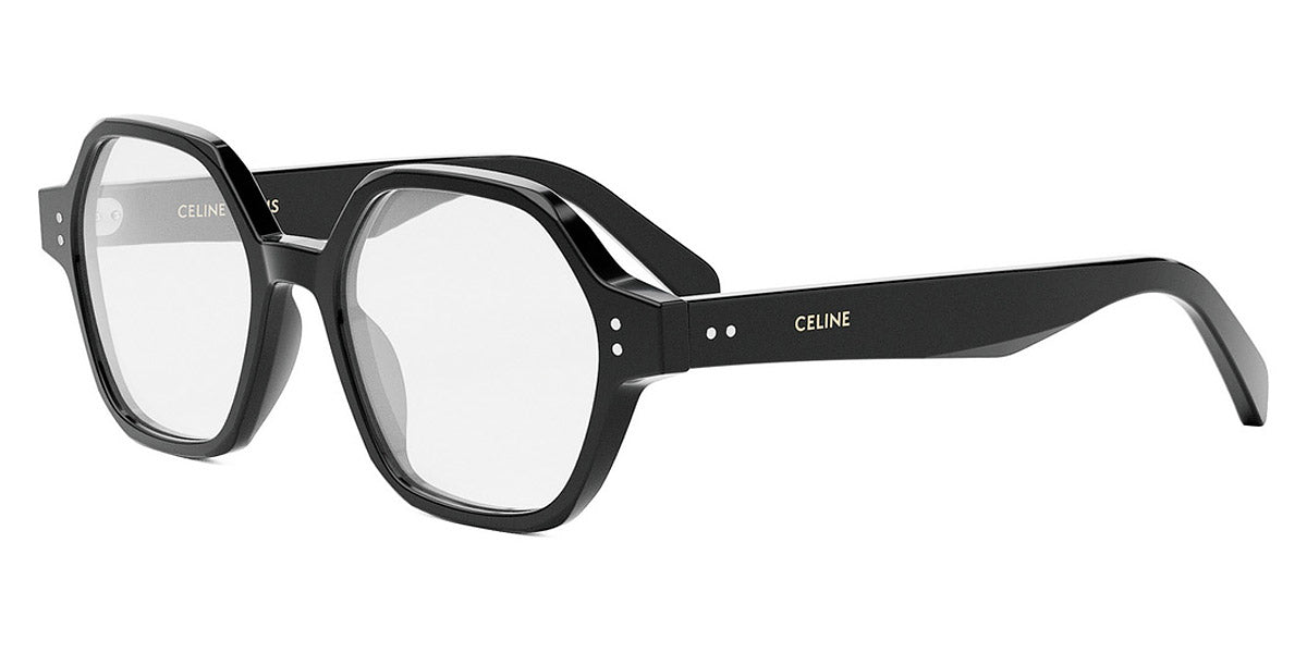 Celine® CL50142I CLN CL50142I 001 51 - Shiny Black Eyeglasses