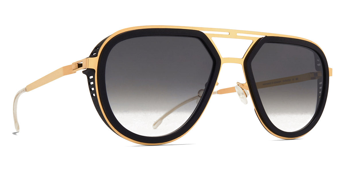 Mykita® CYPRESS MYK CYPRESS MH7 Pitch Black/Glossy Gold / Raw Black Gradient 54 - MH7 Pitch Black/Glossy Gold / Raw Black Gradient Sunglasses