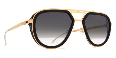 Mykita® CYPRESS MYK CYPRESS MH7 Pitch Black/Glossy Gold / Raw Black Gradient 54 - MH7 Pitch Black/Glossy Gold / Raw Black Gradient Sunglasses