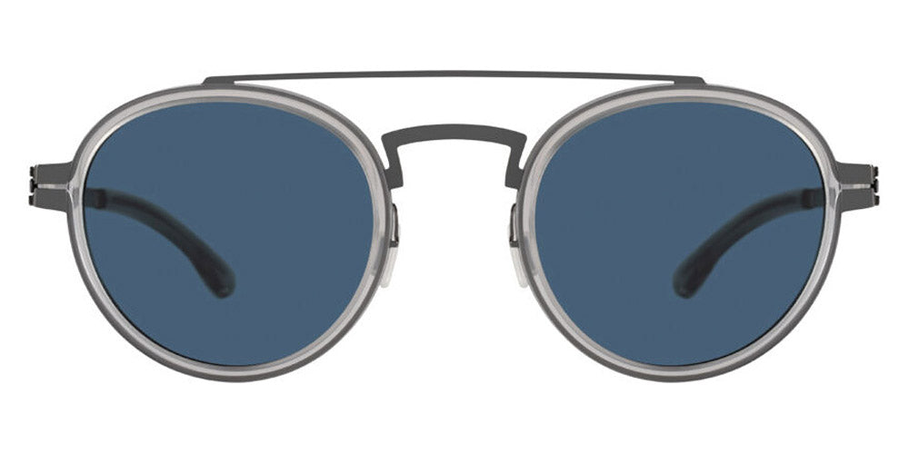 Ic! Berlin® Dakota ICB IC0031 Dakota 05N 50 - Gun-Metal-Sky-Grey/Green Lenses Sunglasses