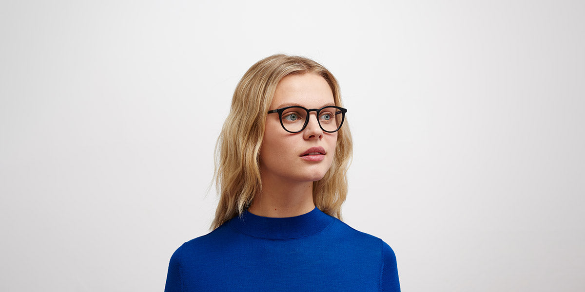 Mykita® DAVU MYK DAVU C123 Black/Silk Black 49 - C123 Black/Silk Black Eyeglasses