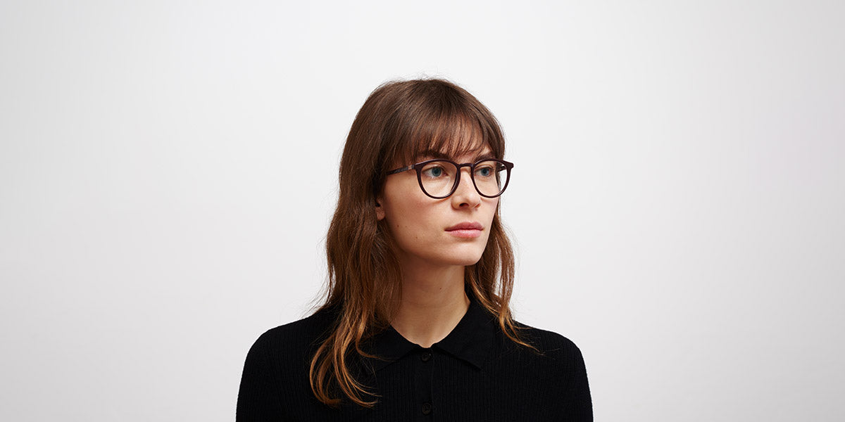 Mykita® DAVU MYK DAVU C126 Burgundy/Silk Purple Broncco 49 - C126 Burgundy/Silk Purple Broncco Eyeglasses