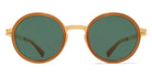 Mykita® DAYO MYK DAYO A56 Glossy Gold/Brown Dark Brown / Polarized Pro Green 15 46 - A56 Glossy Gold/Brown Dark Brown / Polarized Pro Green 15 Sunglasses