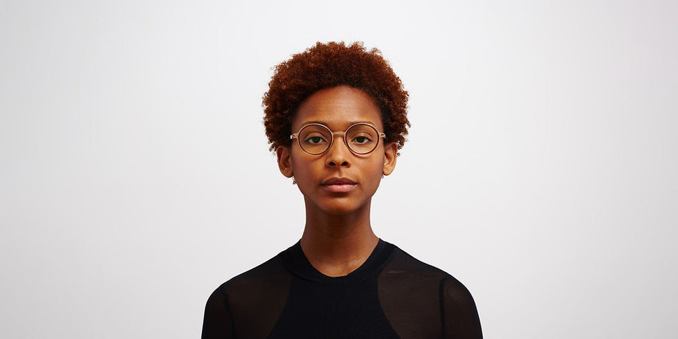 Mykita® DAYO MYK DAYO A60 Champagne Gold/Pine Honey 46 - A60 Champagne Gold/Pine Honey Eyeglasses
