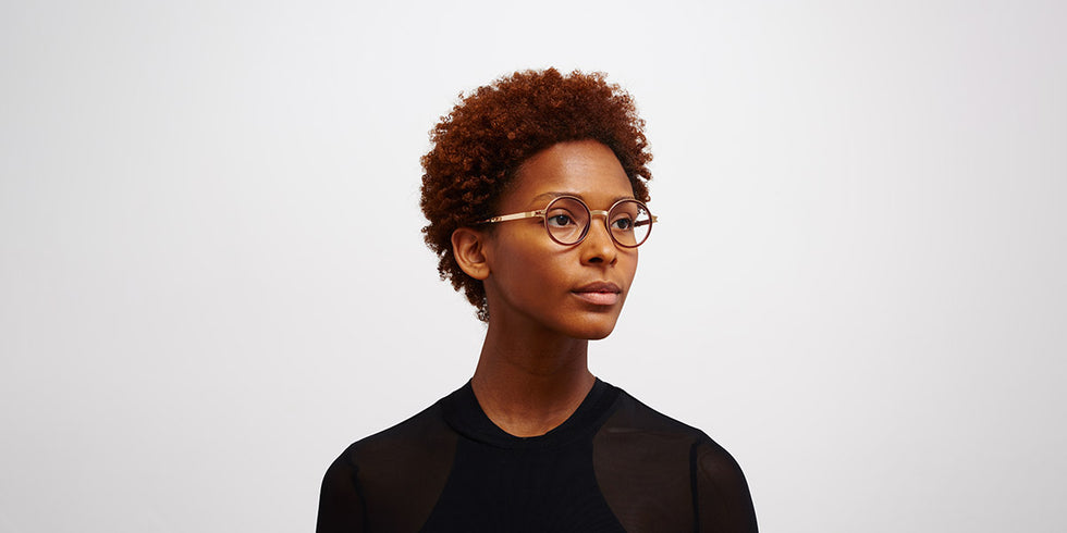 Mykita® DAYO MYK DAYO A60 Champagne Gold/Pine Honey 46 - A60 Champagne Gold/Pine Honey Eyeglasses