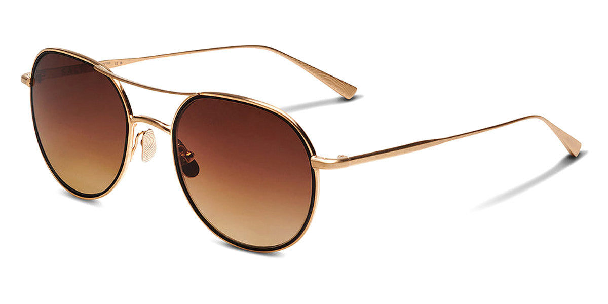SALT.® DESNA SAL DESNA BGBK 54 - Brushed Gold/Black/Polarized CR39 Brown Gradient Sunglasses