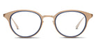 SALT.® DEVON-V SAL DEVON-V CPAG 49 - Copper/Antique Gold with Indigo Blue Inserts Eyeglasses