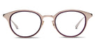 SALT.® DEVON-V SAL DEVON-V MRRG 49 - Matte Rose/Rose Gold with Amethyst Inserts Eyeglasses