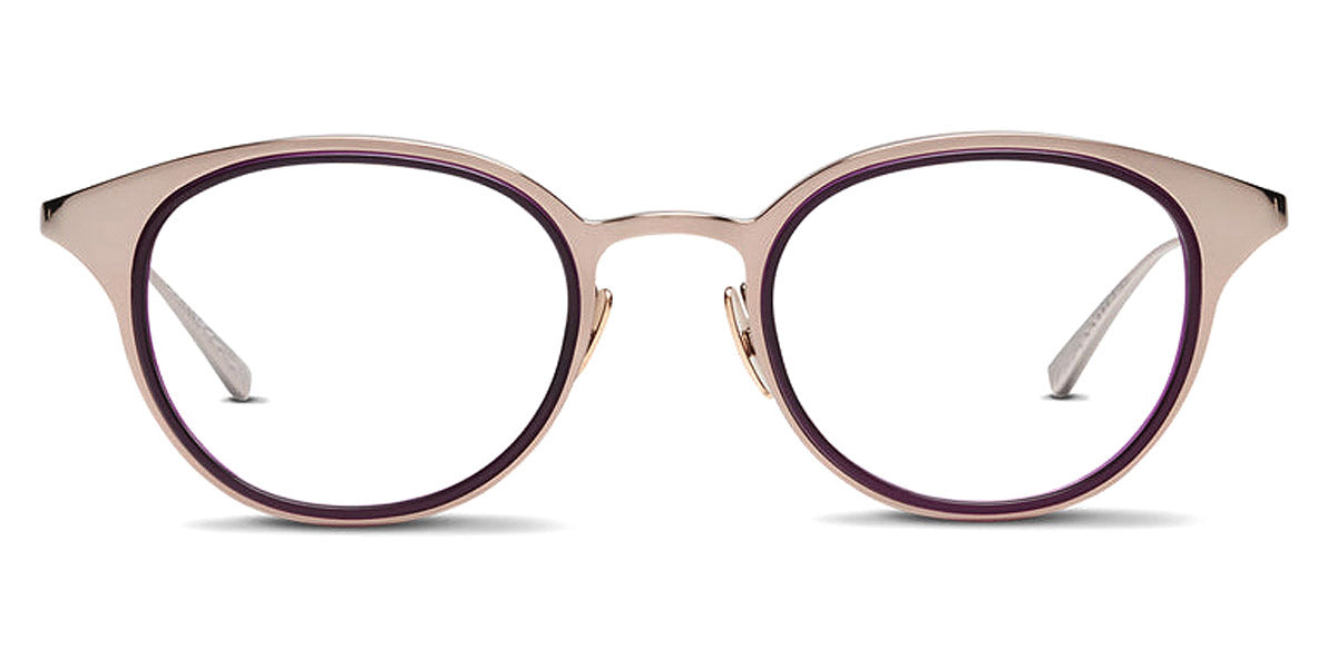 SALT.® DEVON-V SAL DEVON-V MRRG 49 - Matte Rose/Rose Gold with Amethyst Inserts Eyeglasses