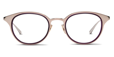 SALT.® DEVON-V SAL DEVON-V MRRG 49 - Matte Rose/Rose Gold with Amethyst Inserts Eyeglasses