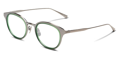 SALT.® DEVON-V SAL DEVON-V STAS 49 - Steel/Antique Silver with Evergreen Inserts Eyeglasses