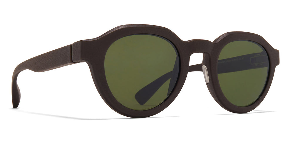 Mykita® DIA MYK DIA MD22 Ebony Brown / Green Solid 47 - MD22 Ebony Brown / Green Solid Sunglasses