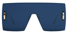 Dior® 30Montaigne M1U D 30MTM1UXR B0B0 142 - Shiny Gold / Lenses Blue Organic Sunglasses