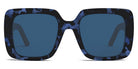 Dior® WILDIOR S3U CD WILDIOR S3U 28B0 55 - Shiny Blue Havana / Lenses Blue Organic Sunglasses