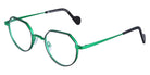 NaoNed® Distribil NAO Distribil 7901 48 - 7901 Matte Black/Fluorescent Dark Green Eyeglasses