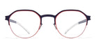 Mykita® DORIAN MYK DORIAN Navy/Rusty Red 45 - Navy/Rusty Red Eyeglasses