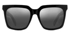 Maui Jim® Rooftops DSB898-02 - Black with Crystal / Dual Mirror Silver to Black Sunglasses