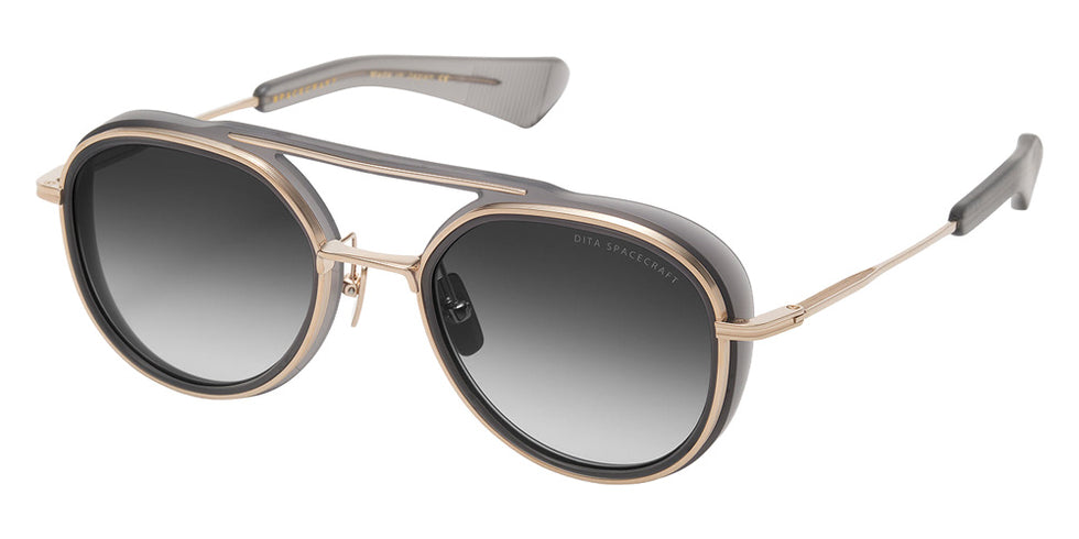 Dita® Spacecraft Sunglasses DT 19017-D-GLD-GRY-52 52 - White Gold/Matte Crystal Grey