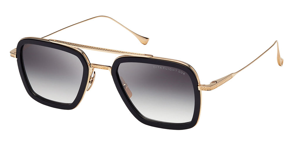 Dita® FLIGHT.006 Sunglasses DT 7806-B-BLK-GLD-52-Z 52 - Matte Black/14K Gold