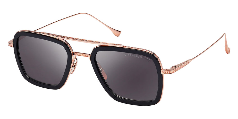 Dita® FLIGHT.006 Sunglasses DT 7806-E-BLK-RGD-52-Z 52 - Black-Rose Gold