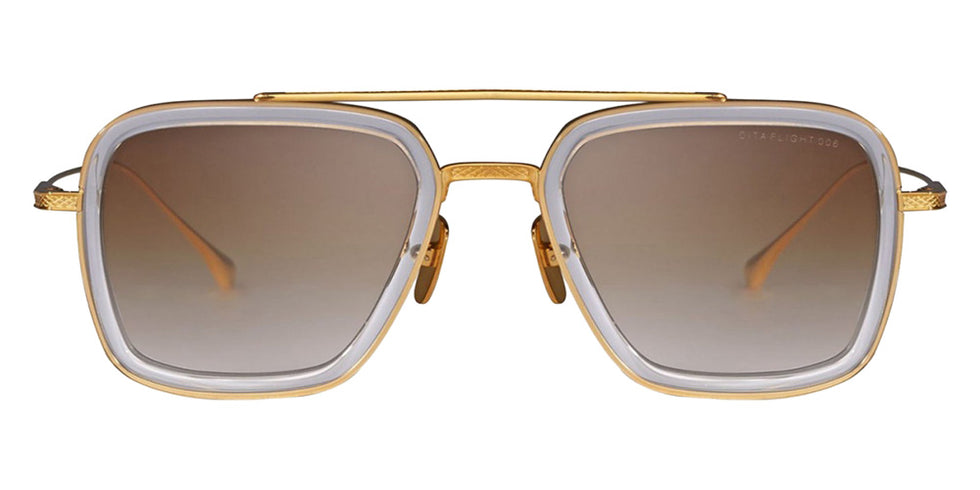 Dita® FLIGHT.006 Sunglasses DT 7806-L-CLR-GLD-52 52 - Clear Crystal/Yellow Gold