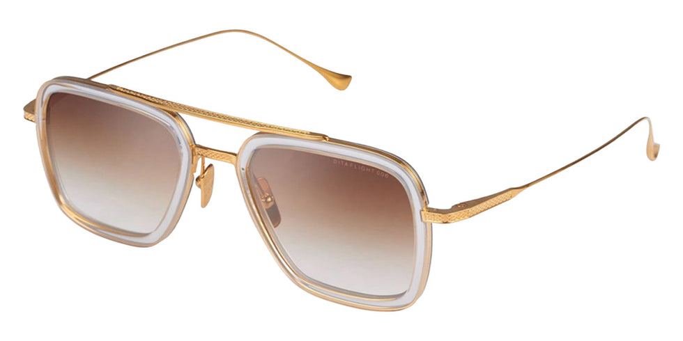 Dita® FLIGHT.006 Sunglasses DT 7806-L-CLR-GLD-52 52 - Clear Crystal/Yellow Gold