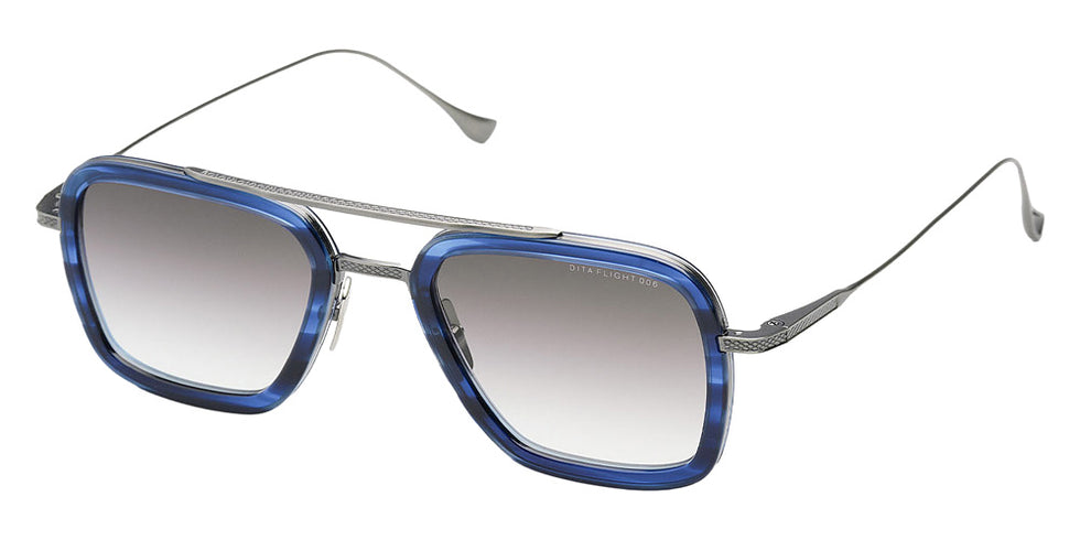 Dita® FLIGHT.006 Sunglasses DT 7806-T-BLU-SIL-52 52 - Blue Swirl/Antique Silver