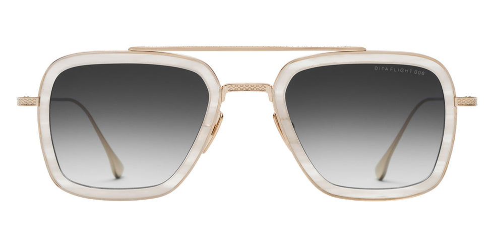 Dita® FLIGHT.006 Sunglasses DT 7806-V-WHT-GLD-52 52 - White Swirl/White Gold