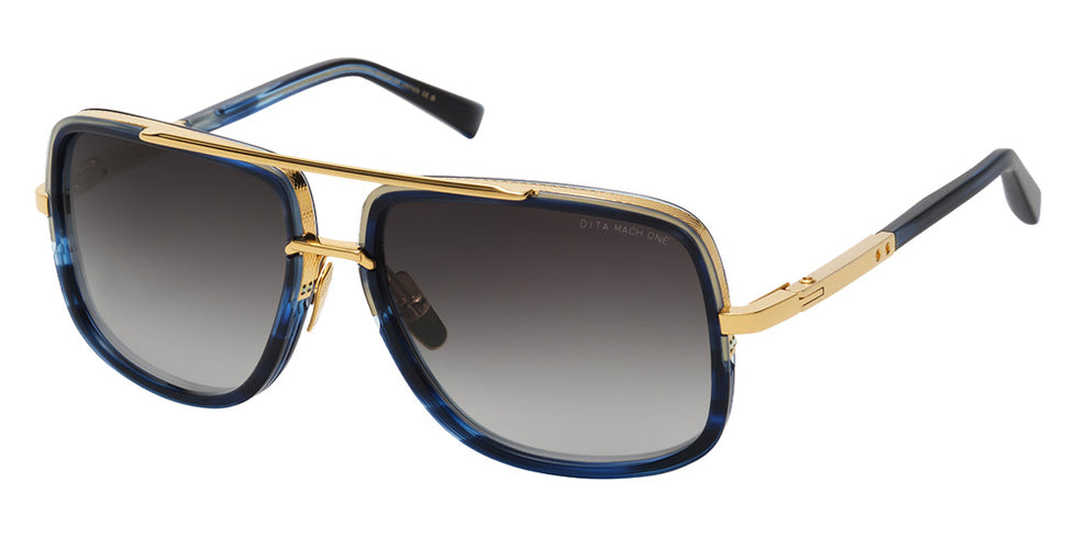 Dita® MACH-ONE Sunglasses DT DRX-2030-X-GLD-BLU-59 59 - Yellow Gold/Blue Swirl