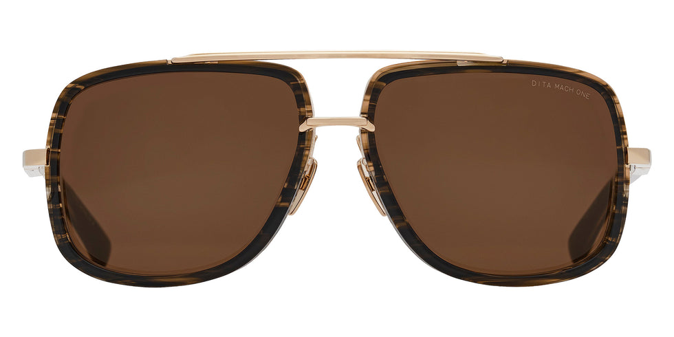 Dita® MACH-ONE Sunglasses DT DRX-2030-Y-GLD-TIM-59 59 - White Gold/Burnt Timber
