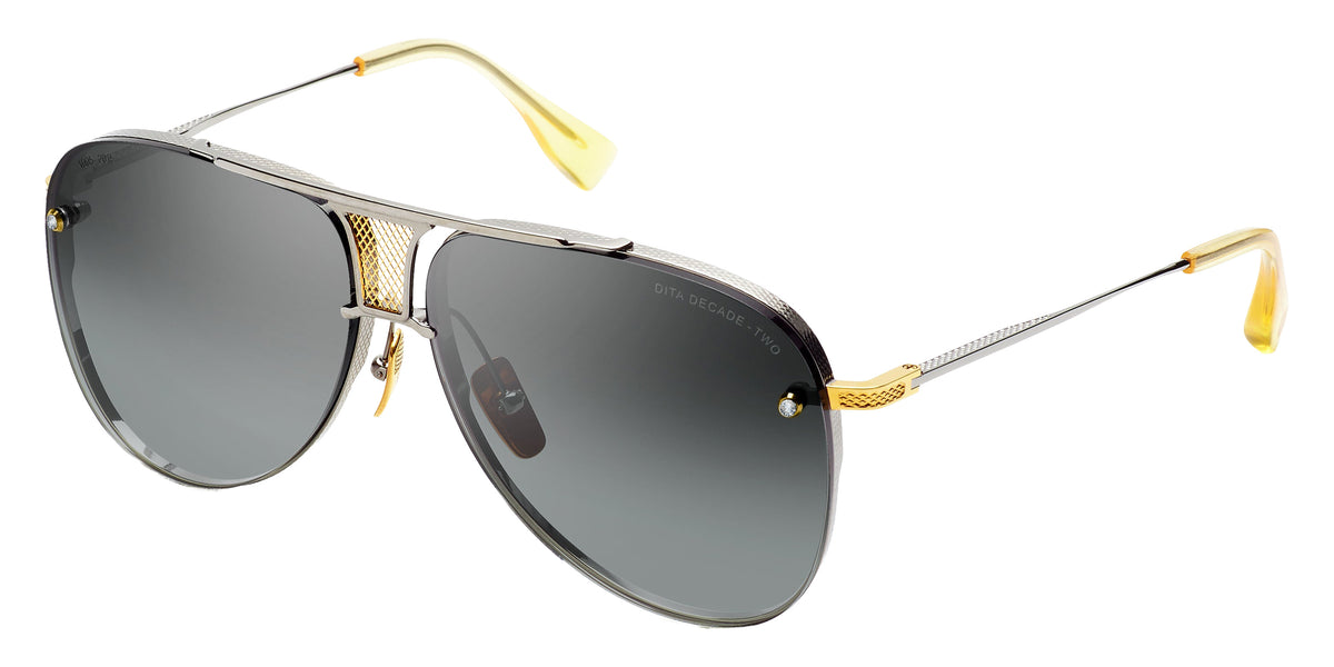 Dita® DECADE-TWO - INOVATI™ Sunglasses DT DRX-2082-A-SLV-GLD-62-NV-D 62 - Black Palladium/Yellow Gold