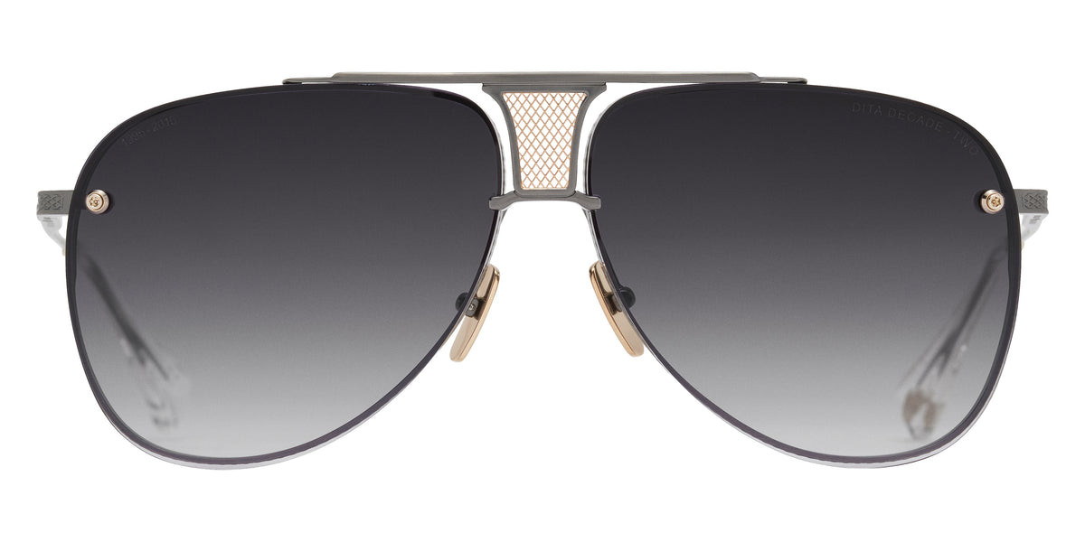 Dita® Decade-Two Sunglasses DT DRX-2082-M-SIL-GLD-62 62 - Antique Silver/White Gold