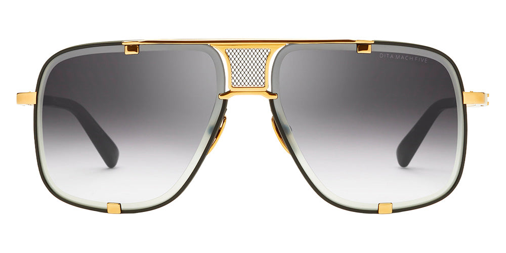 Dita® MACH-FIVE Sunglasses DT DRX-2087-A-BLK-GLD-64-Z 64 - Matte Black/Yellow Gold