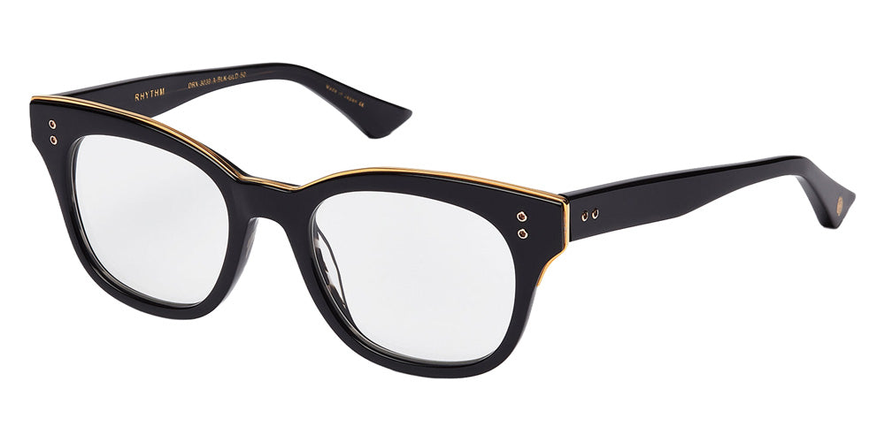 Dita® Rhythm Eyeglasses DT DRX-3039-A-BLK-GLD-50-Z 50 - Black/Gold