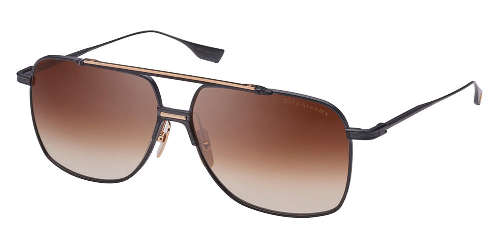 Dita® ALKAMX Sunglasses DT DTS100-A-03 61 - Black Iron White Gold