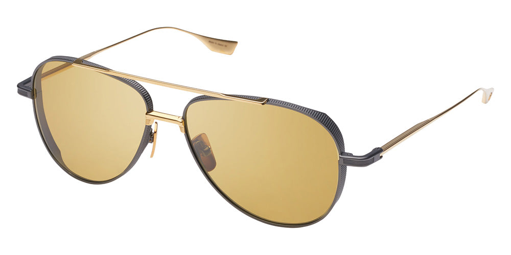 Dita® SUBSYSTEM Sunglasses DT DTS141-A-02 58 - Black Iron/Yellow Gold/Golden Amber