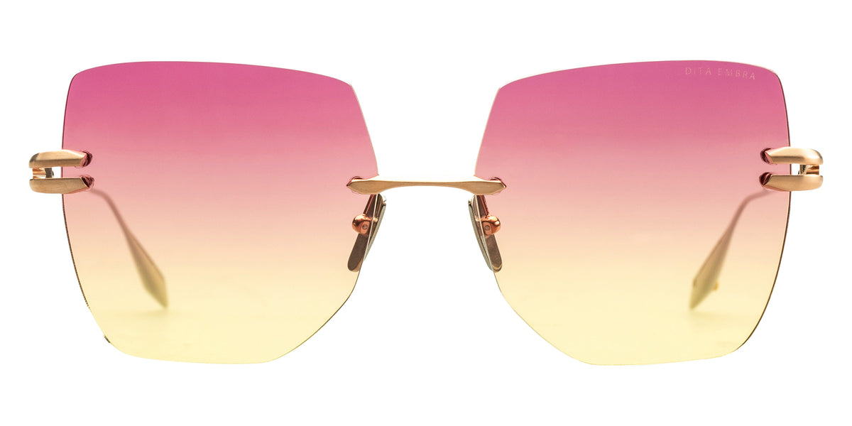Dita® EMBRA Sunglasses DT DTS155-A-02 58 - Brushed Rose Gold/Silver