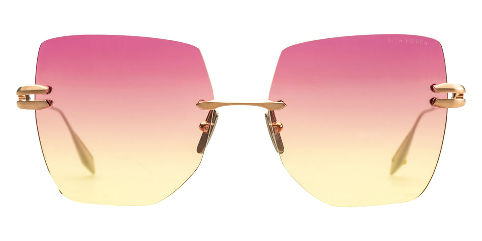 Dita® EMBRA Sunglasses DT DTS155-A-02 58 - Brushed Rose Gold/Silver