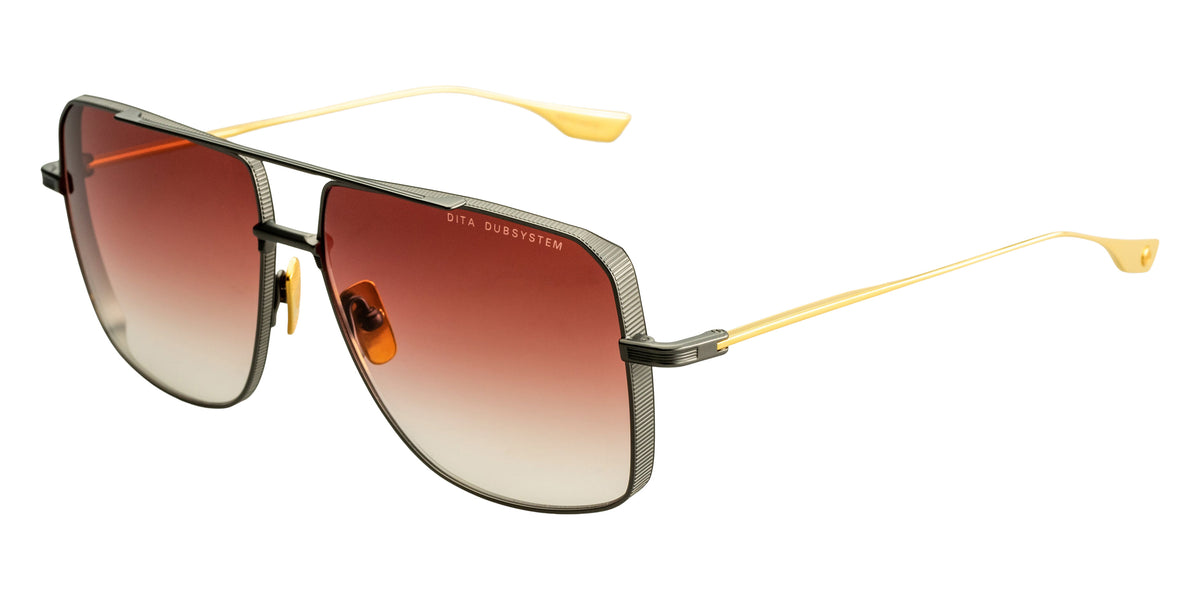 Dita® DUBSYSTEM Sunglasses DT DTS157-A-02 63 - Black Iron/Yellow Gold