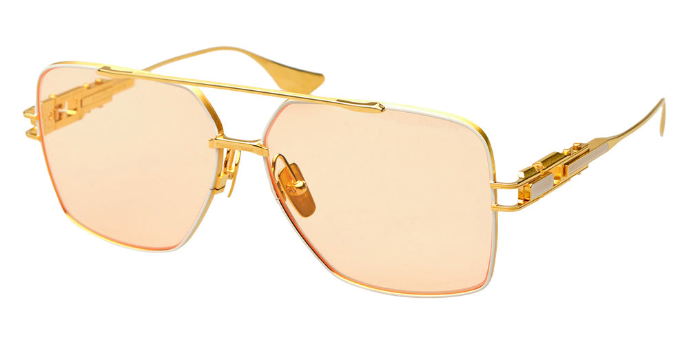 Dita® GRAND-EMPERIK Sunglasses DT DTS159-A-04 61 - Matte White/Yellow Gold