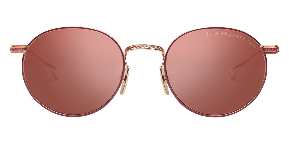 Dita® JOURNEY-TWO Sunglasses DT DTS168-A-02 49 - Rose Gold/Cherry Red