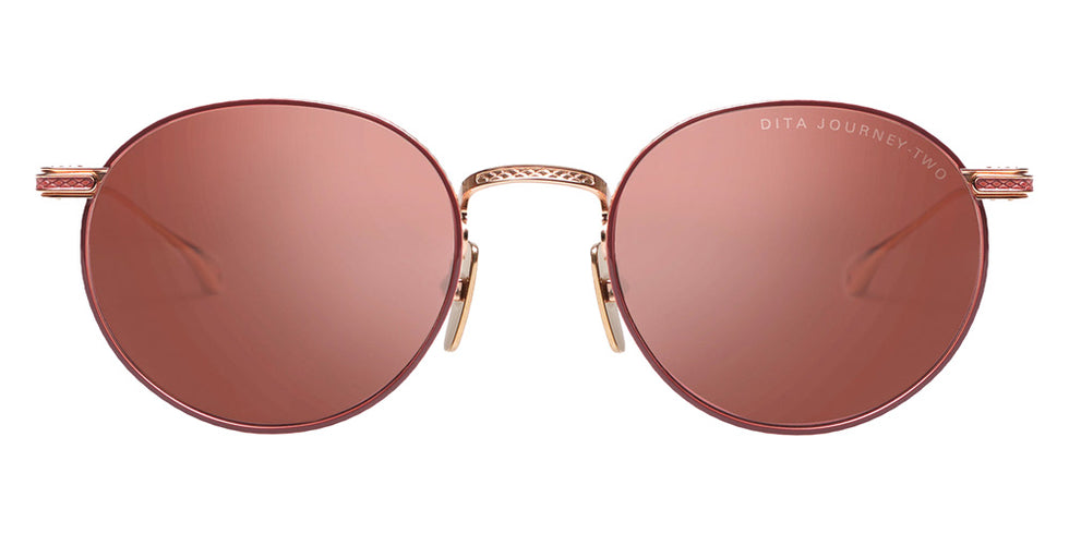 Dita® JOURNEY-TWO Sunglasses DT DTS168-A-02 49 - Rose Gold/Cherry Red