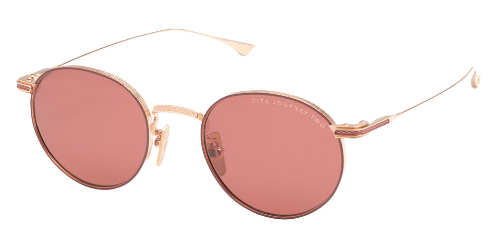 Dita® JOURNEY-TWO Sunglasses DT DTS168-A-02 49 - Rose Gold/Cherry Red