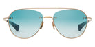 Dita® SYSTOIC-ONE Sunglasses DT DTS175-A-03 59 - Matte White Gold/Nautilus Blue Swirl