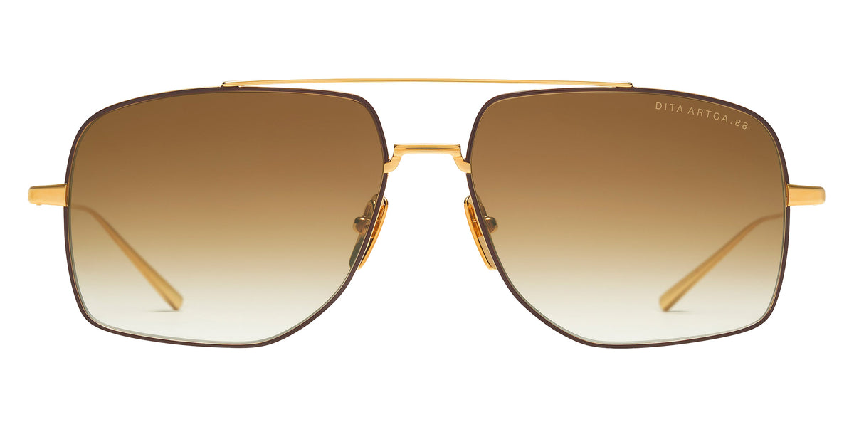 Dita® ARTOA.88 Sunglasses DT DTS190-A-01 60 - Yellow Gold/Cappuccino