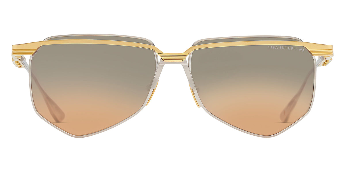 Dita® INTERLINE Sunglasses DT DTS194-A-01 60 - Yellow Gold/Antique Silver
