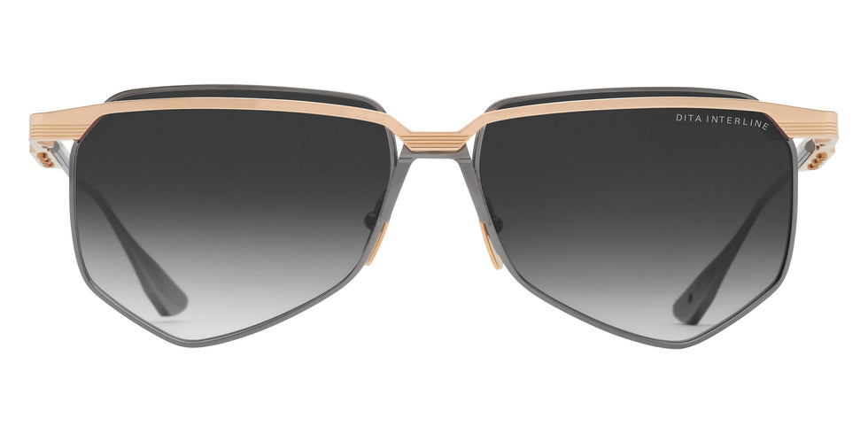 Dita® INTERLINE Sunglasses DT DTS194-A-02 60 - White Gold/Black Iron/Black Palladium