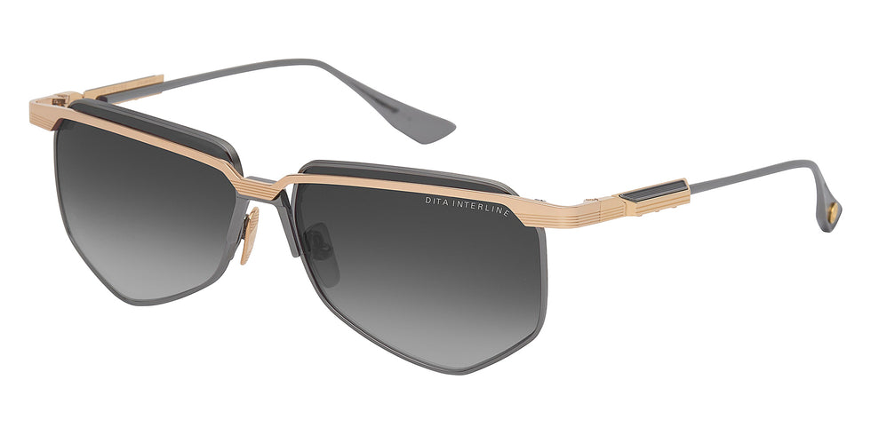 Dita® INTERLINE Sunglasses DT DTS194-A-02 60 - White Gold/Black Iron/Black Palladium