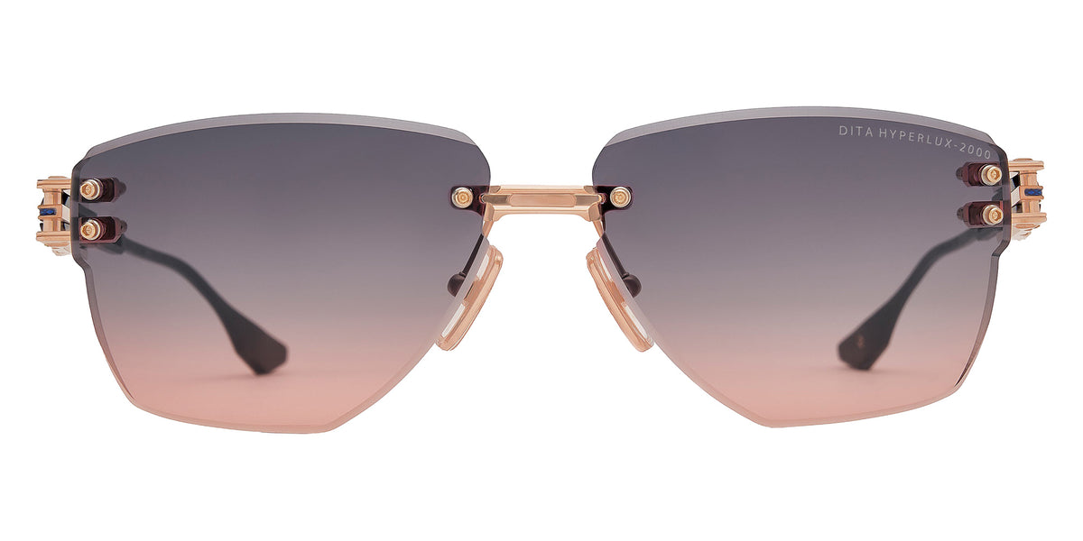 Dita® HYPERLUX-2000 Sunglasses DT DTS197-A-03 58 - Rose Gold/Blue/Black Iron